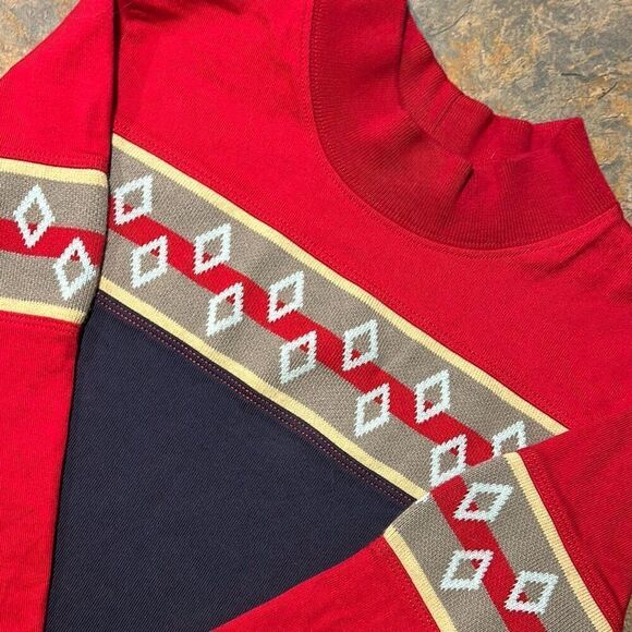 Hanna Andersson Red and Blue Pullover Shirt Sz 4 or 100 - Picture 2 of 5